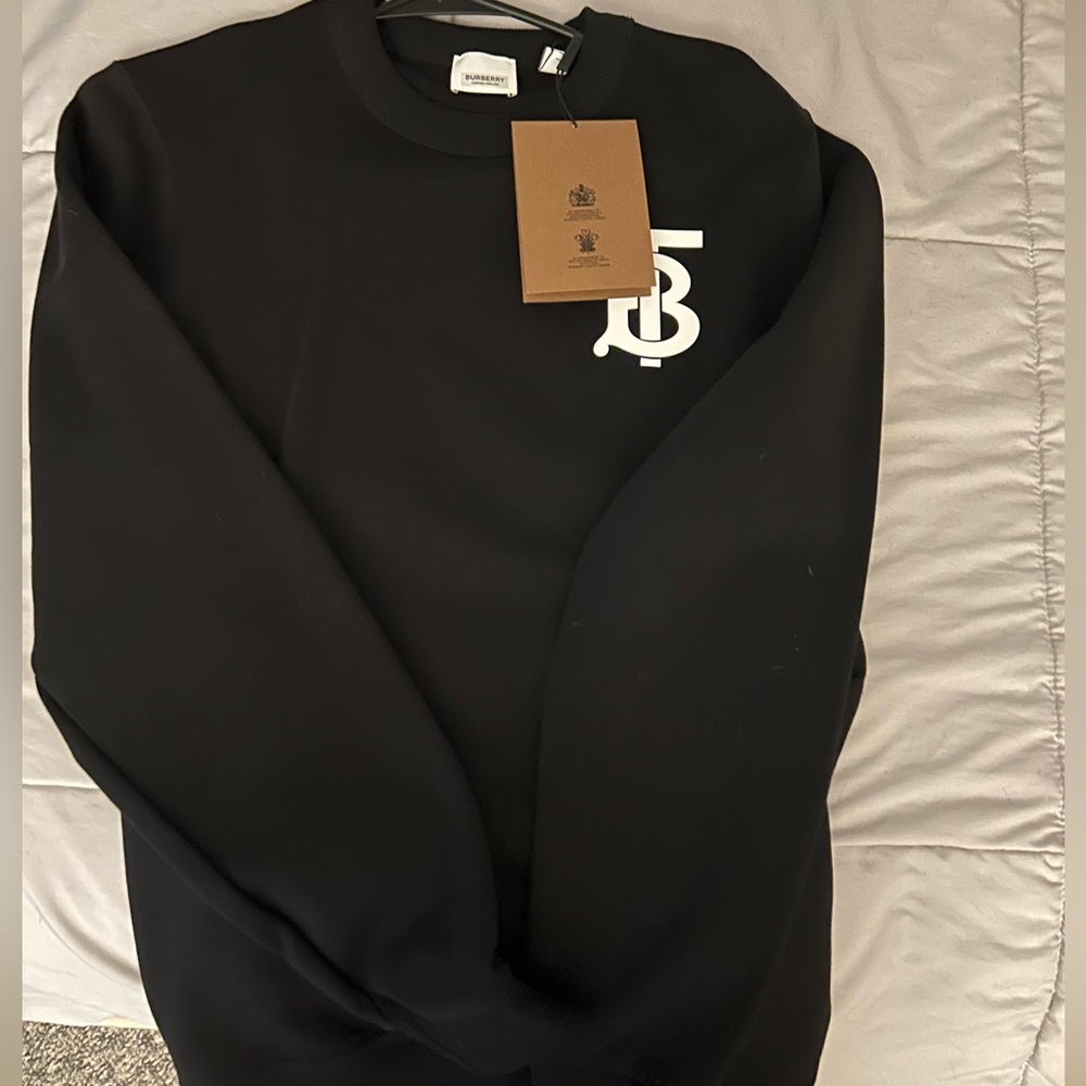 Burberry Black and White Logo Sweatshirt